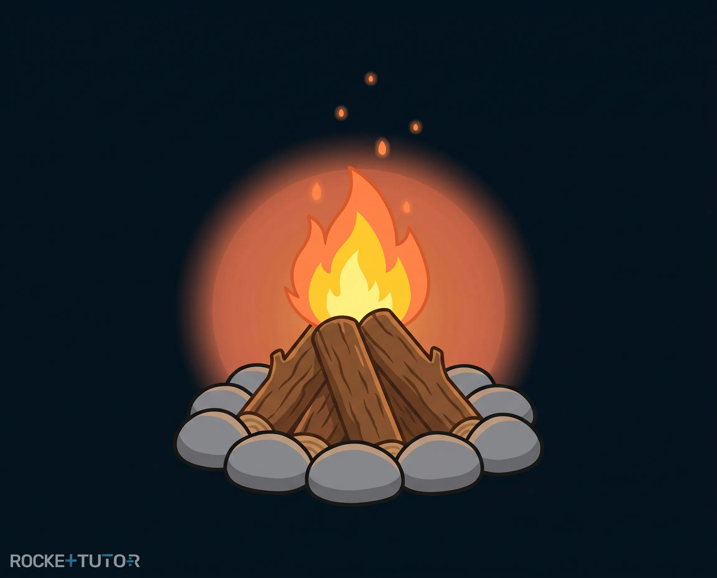 Lagerfeuer in der Natur