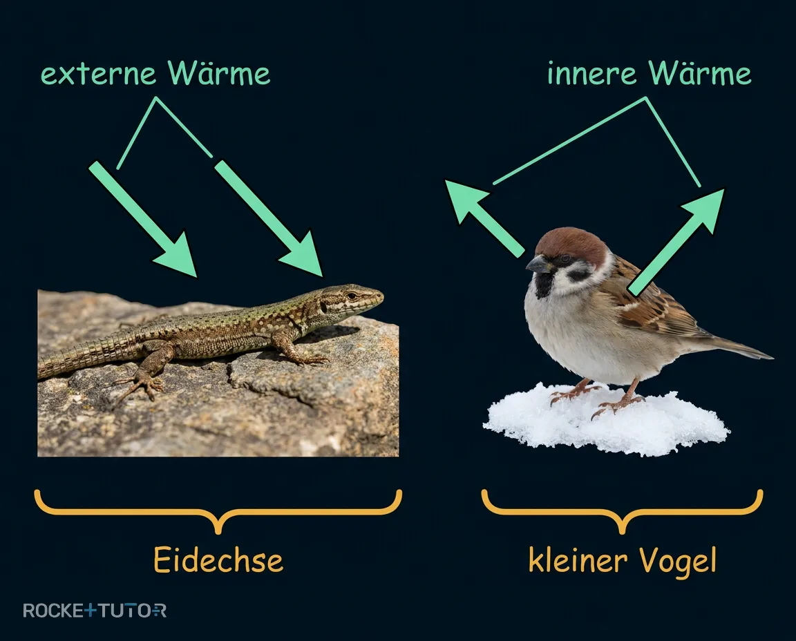 Eidechse sonnt sich auf Stein
