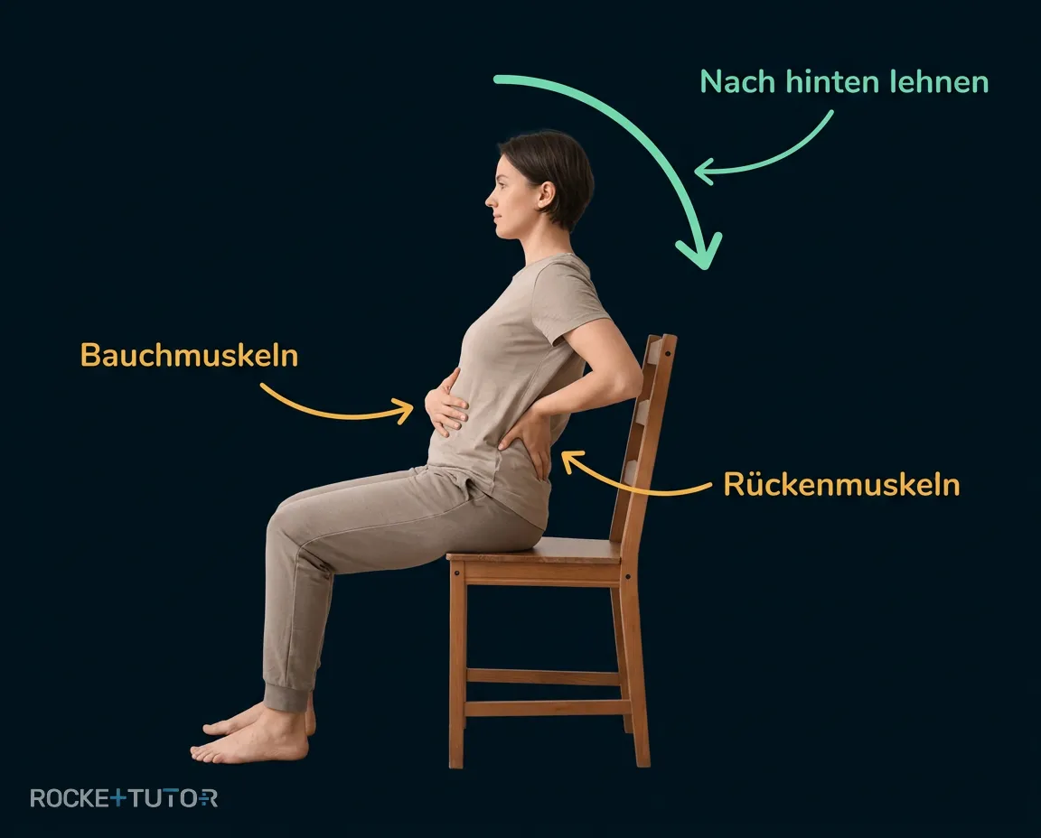 Übung auf einem Stuhl