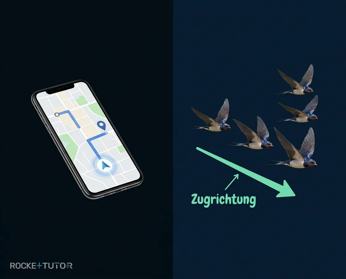 Zugvögel fliegen in den Süden