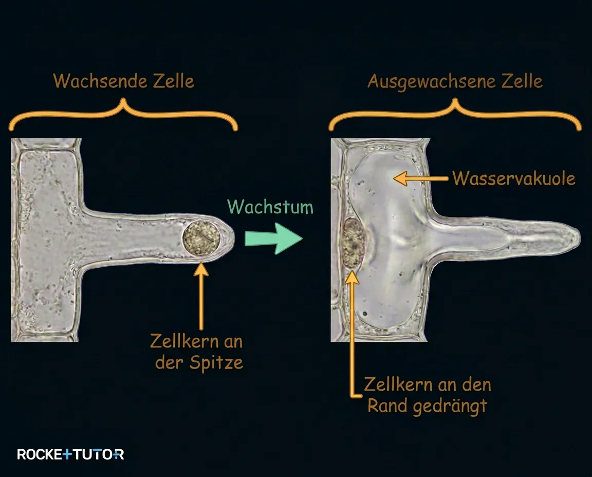 Zellkern in der Wurzelhaarzelle