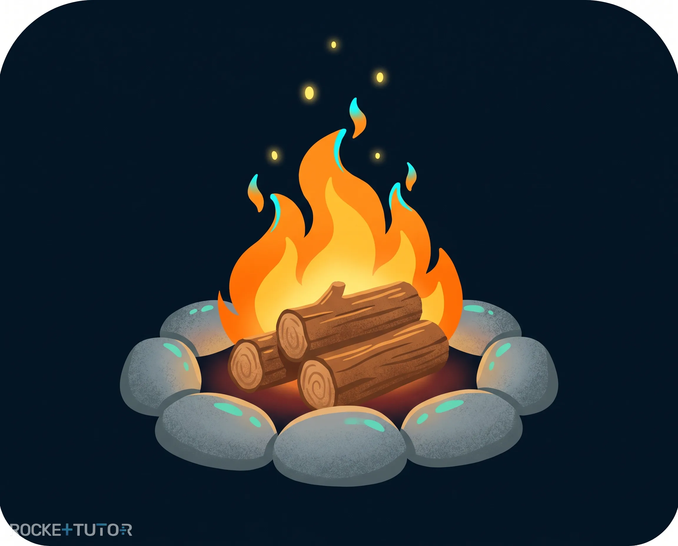 Lagerfeuer in der Natur
