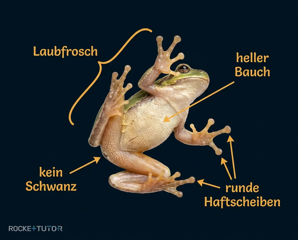 Laubfrosch mit runden Haftscheiben