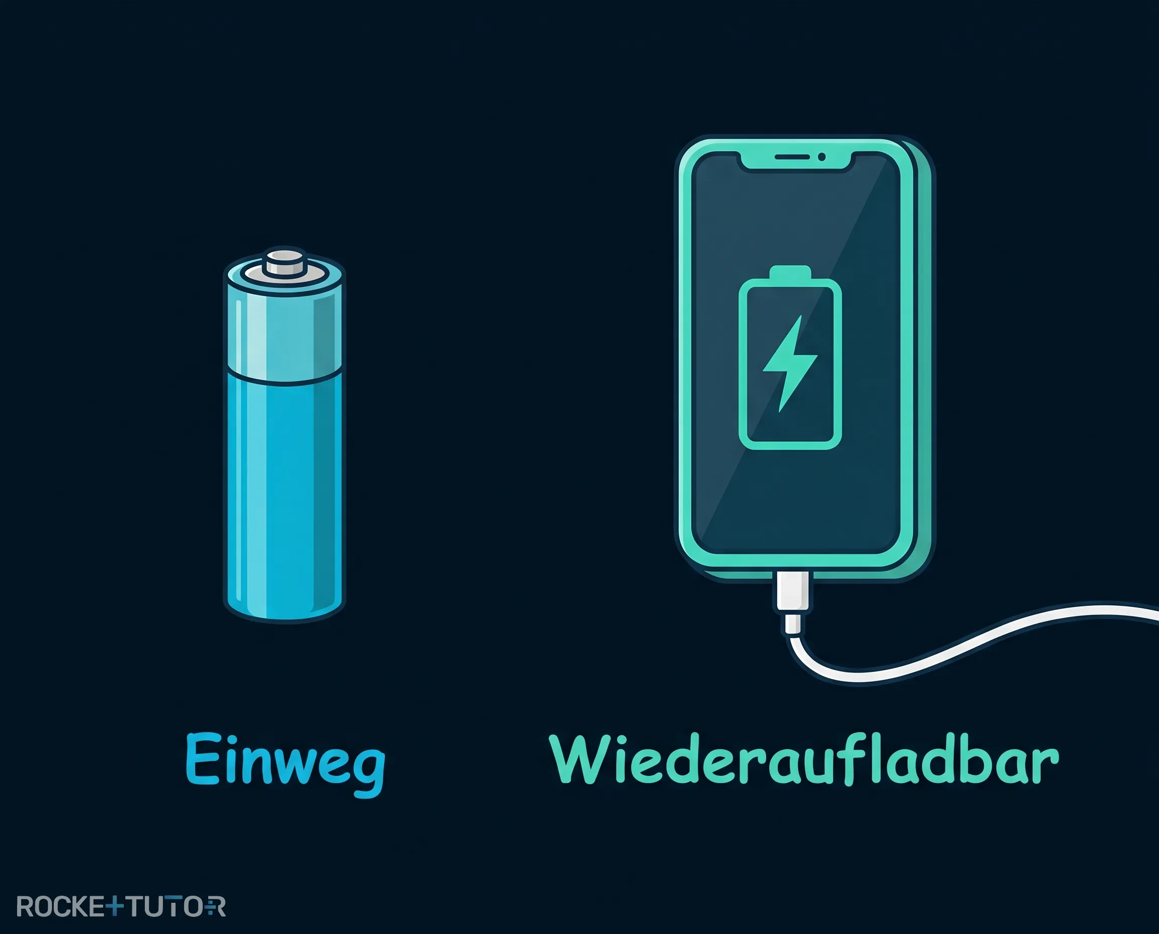 Verschiedene Batterien und Akkus