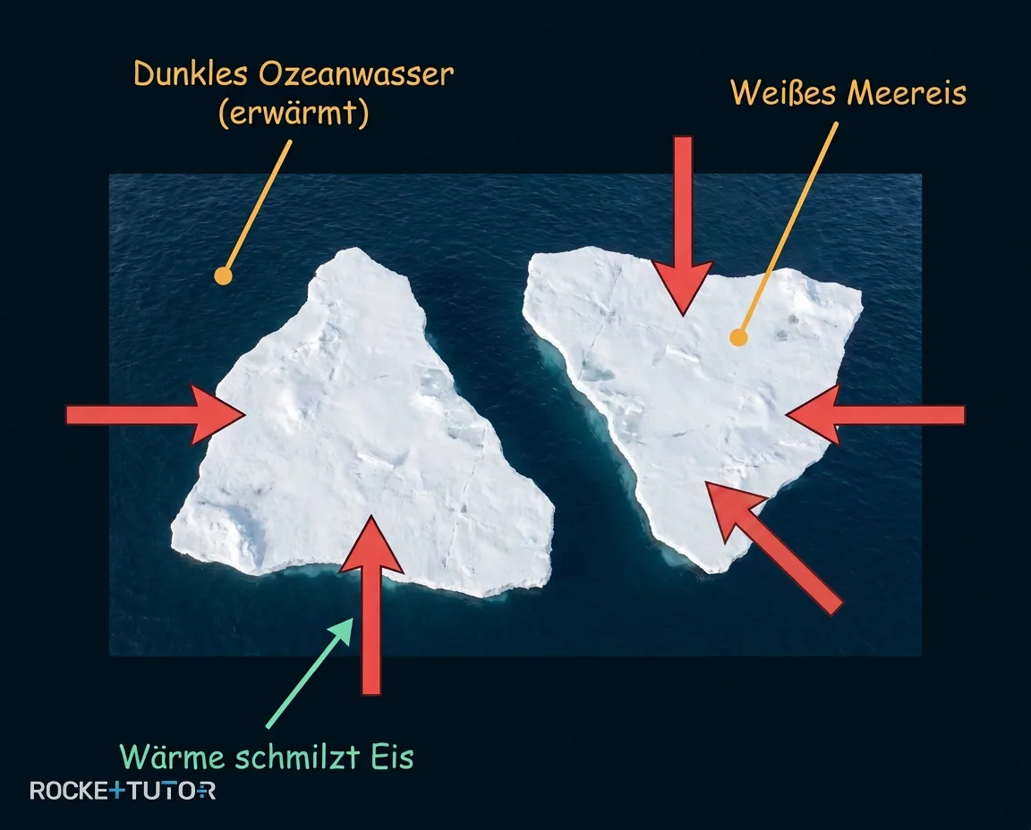 Teufelskreis der Eisschmelze