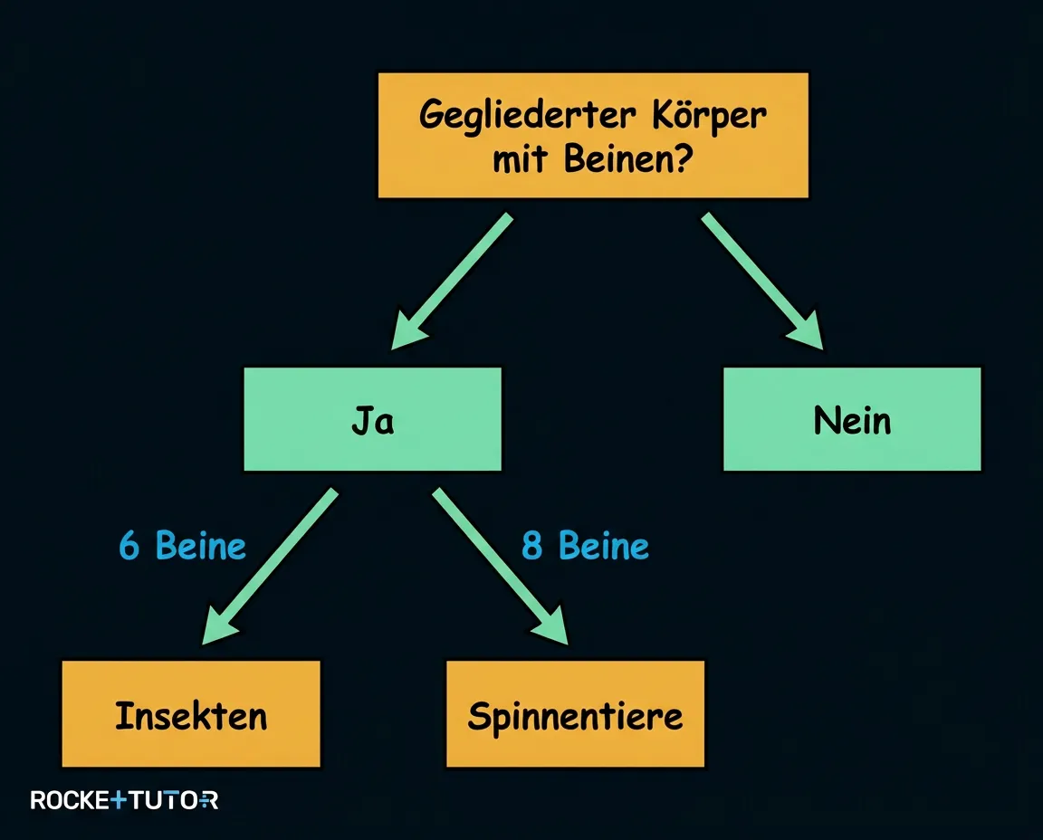 Dichotomer Bestimmungsschlüssel für Wirbellose