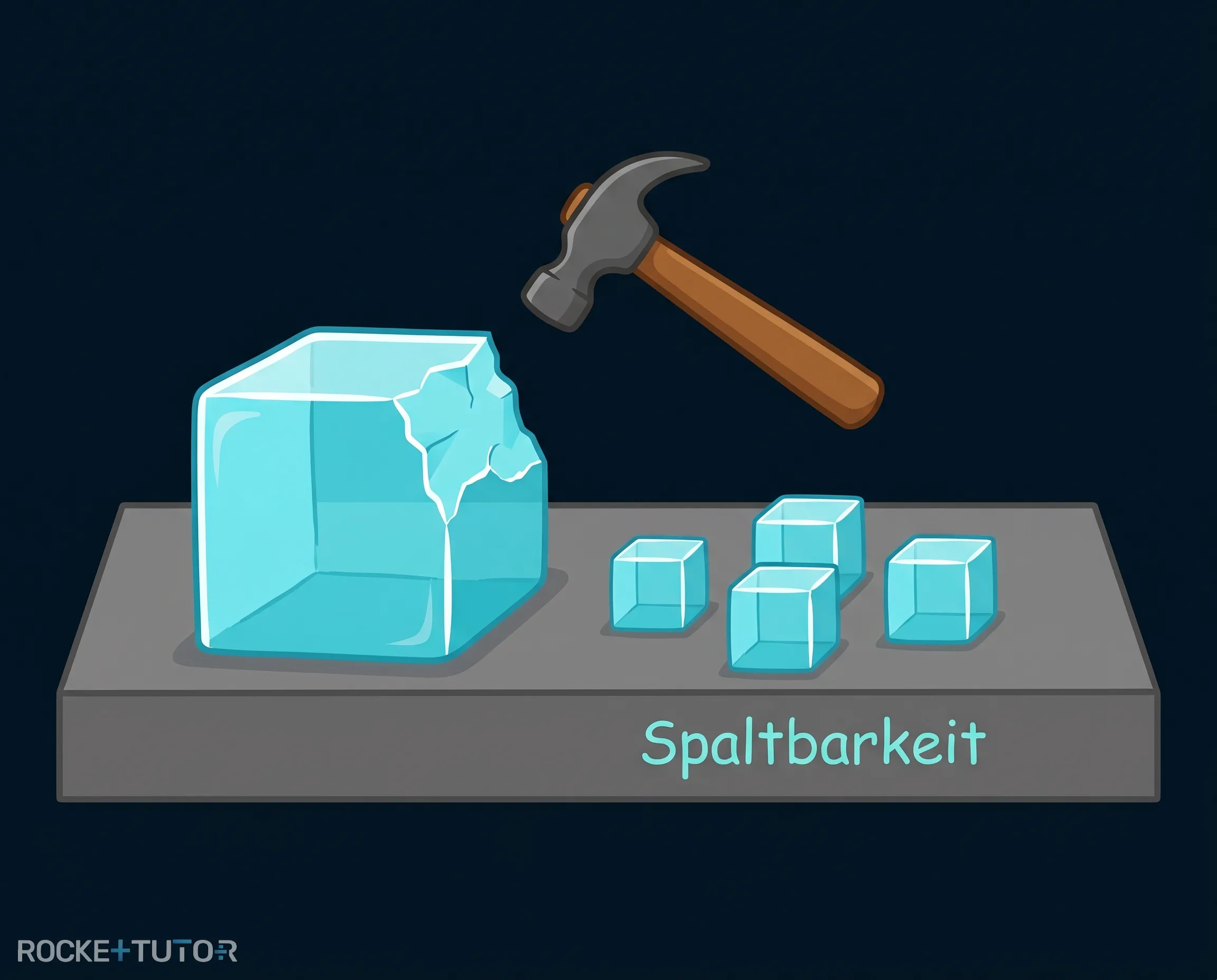 Gespaltener Steinsalzkristall