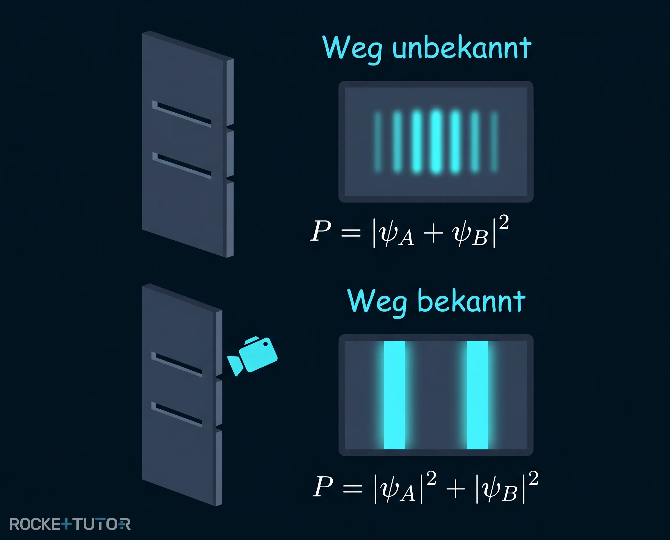 Doppelspalt mit Interferenzmuster