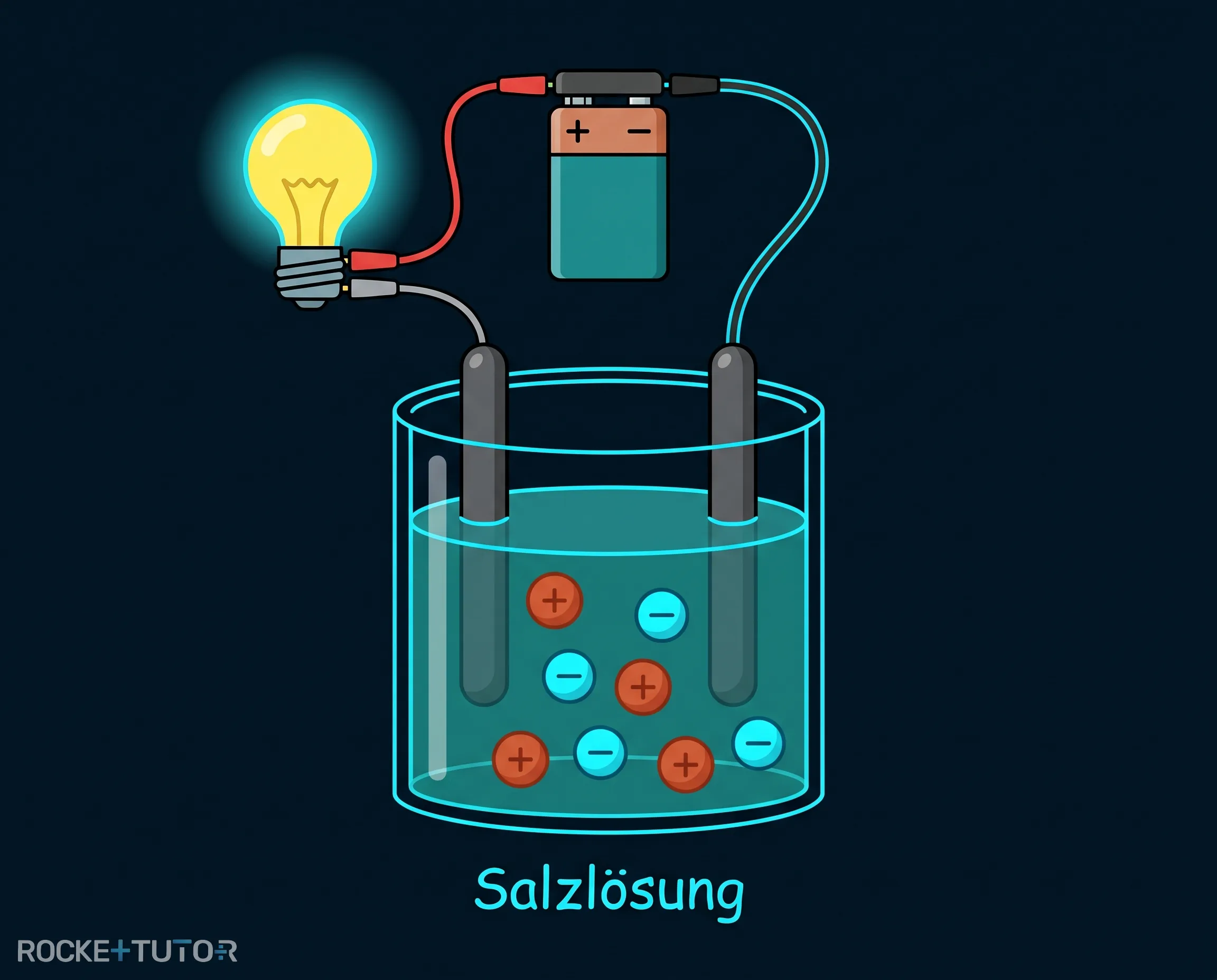 Salz löst sich in Wasser