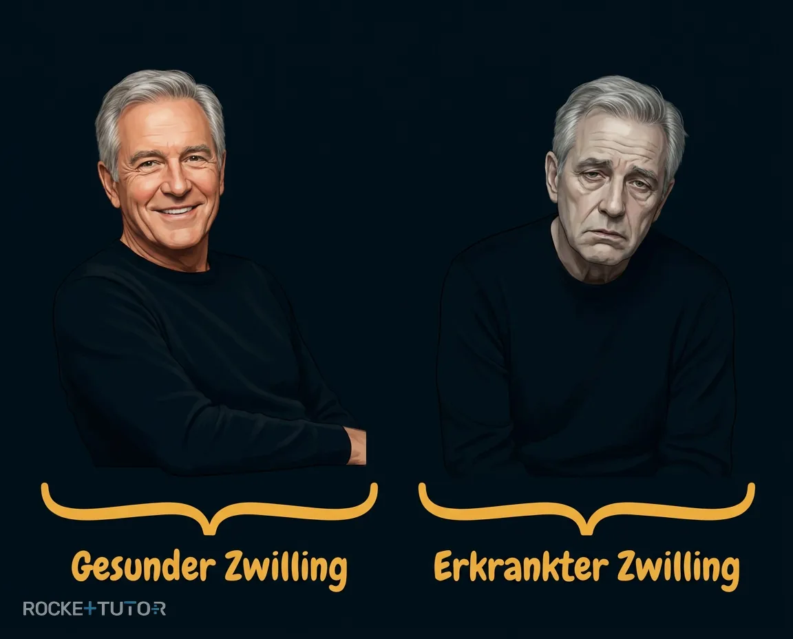 Zwei identische Zwillinge