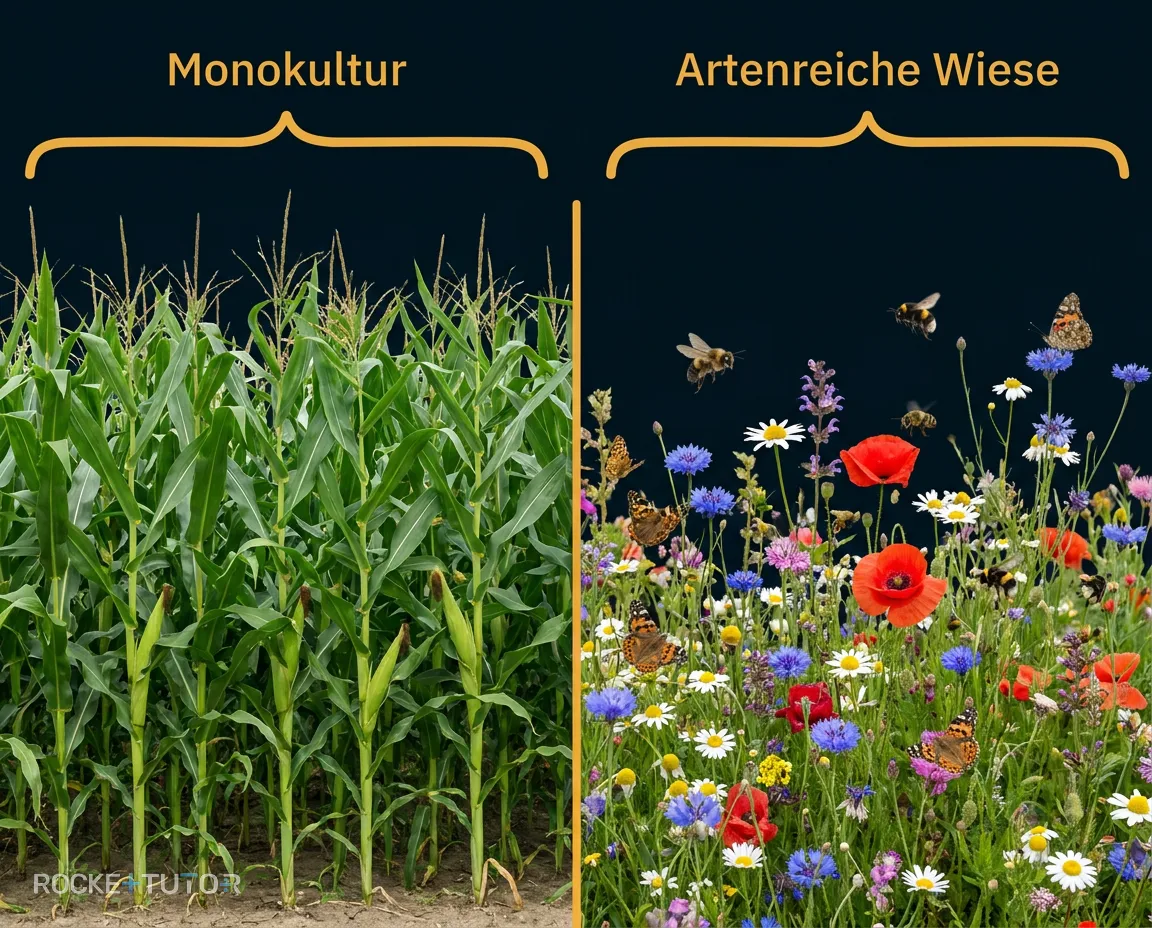 Maisfeld als Monokultur