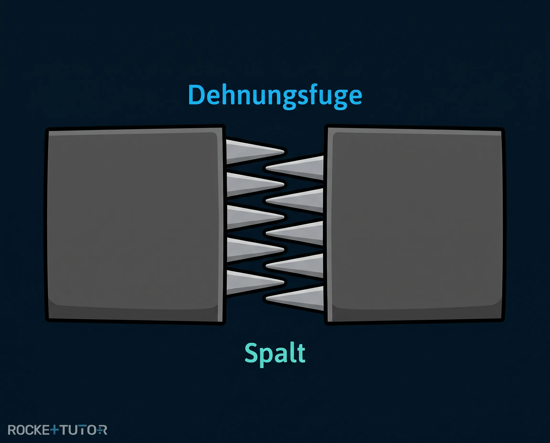 Dehnungsfuge bei einer Brücke