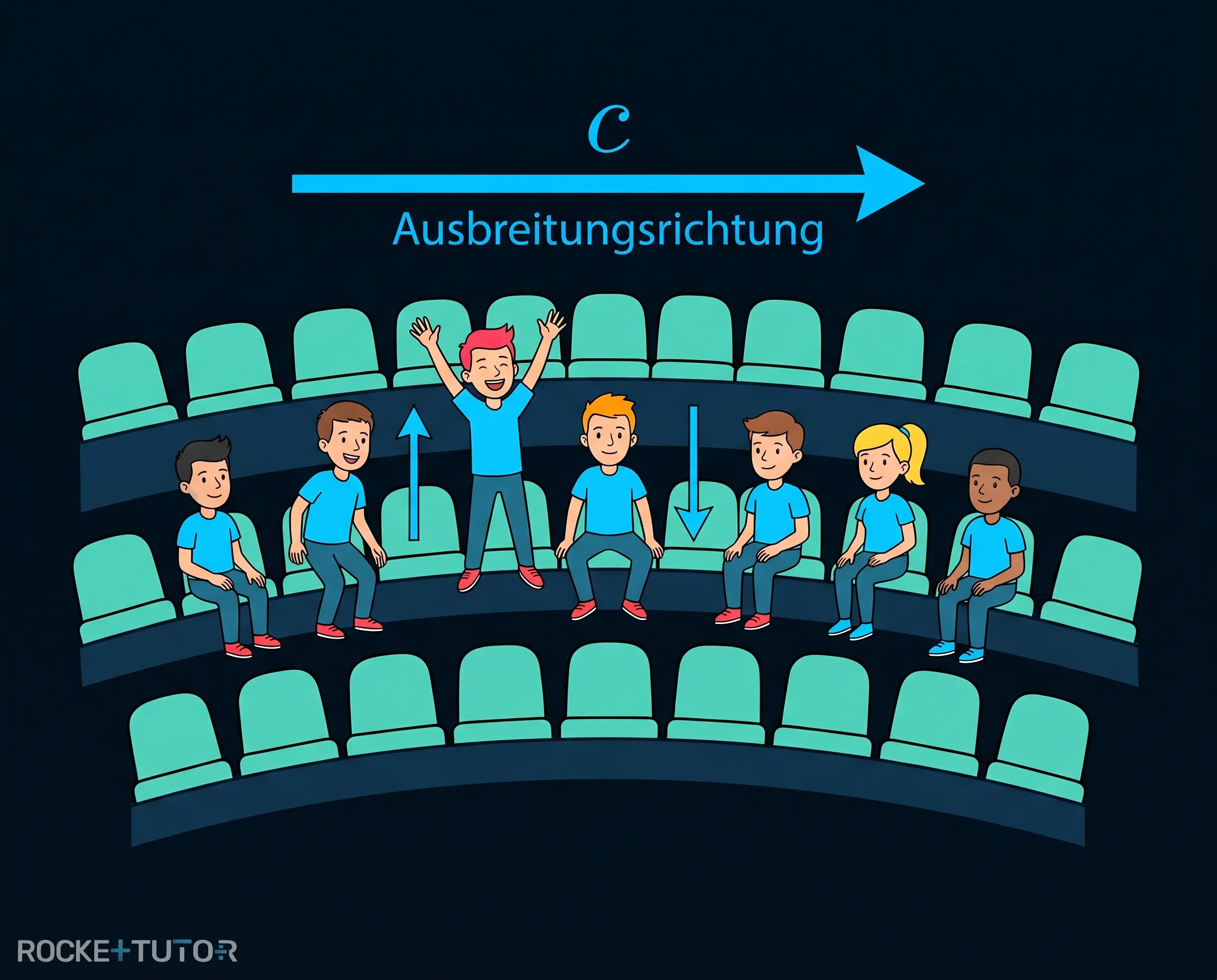 La-Ola-Welle im Stadion