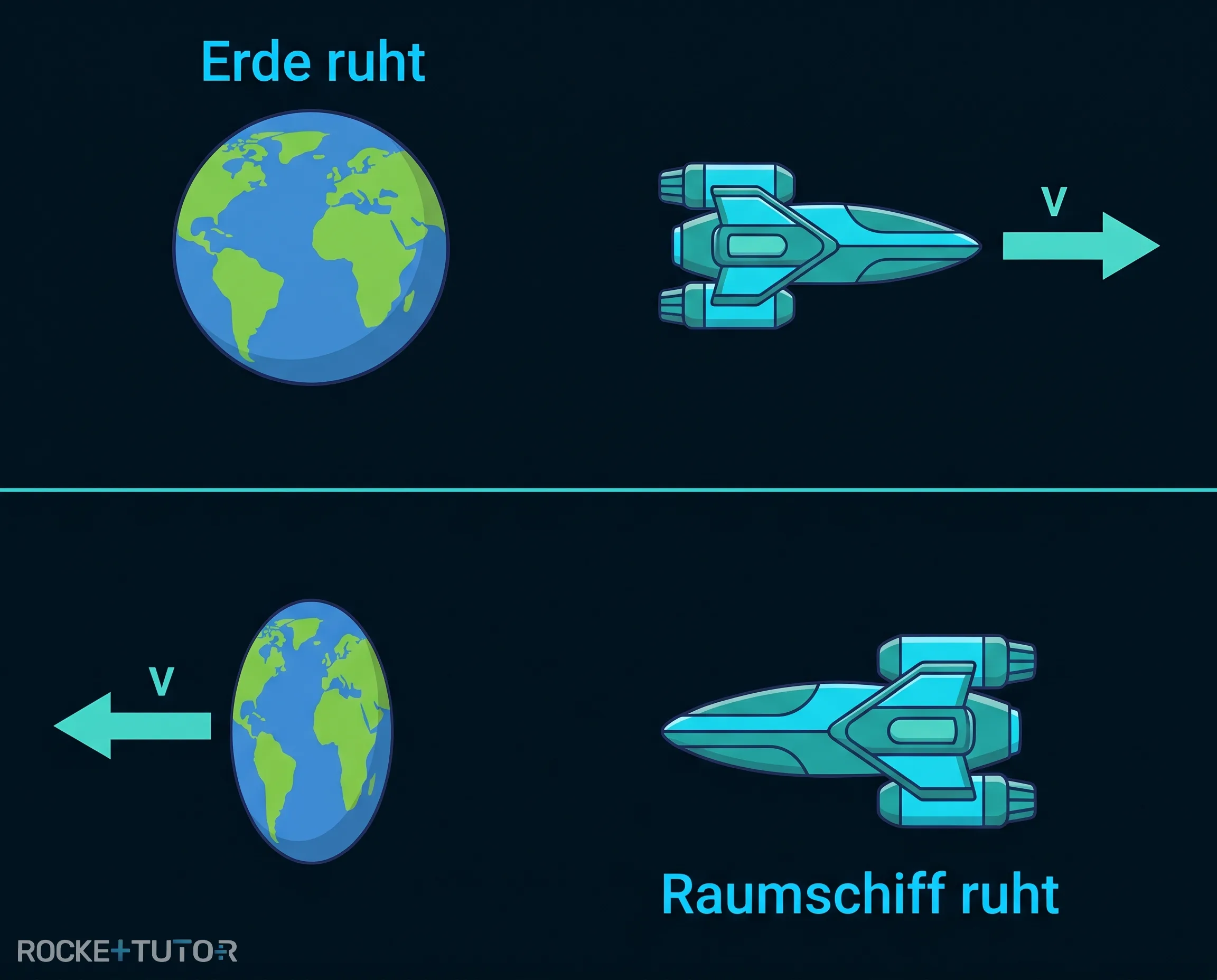 Erde und Raumschiff Perspektiven