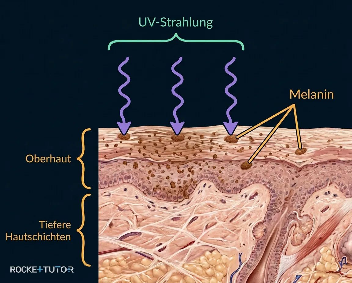 Sonnenschirm blockiert UV-Strahlung