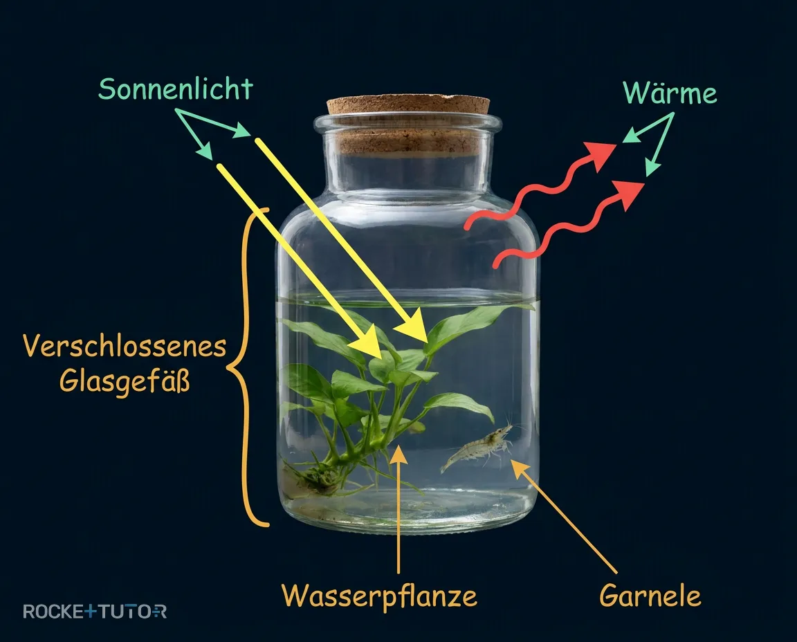 Hermetosphäre mit Stoffkreislauf
