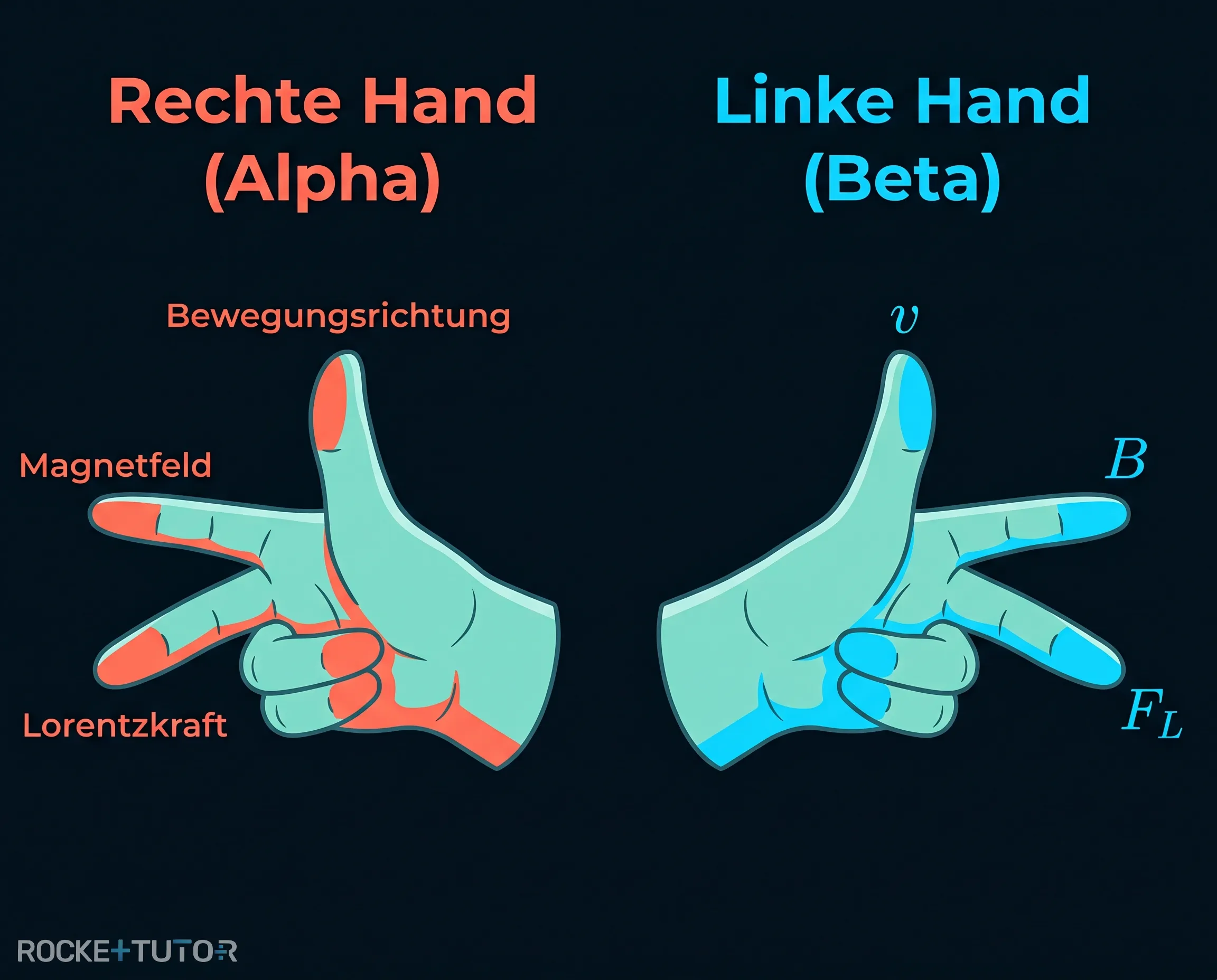 Drei Finger Regel Hand