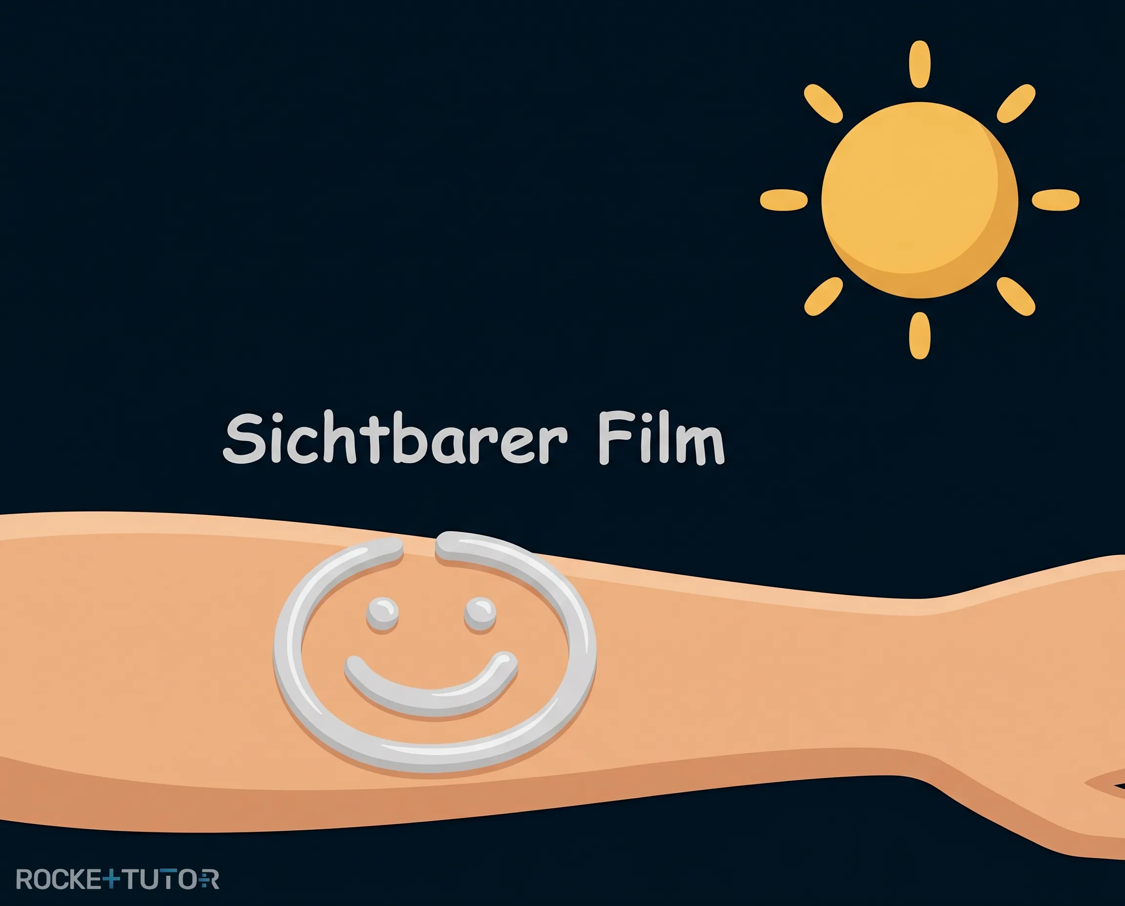 Sonnencreme auf der Haut