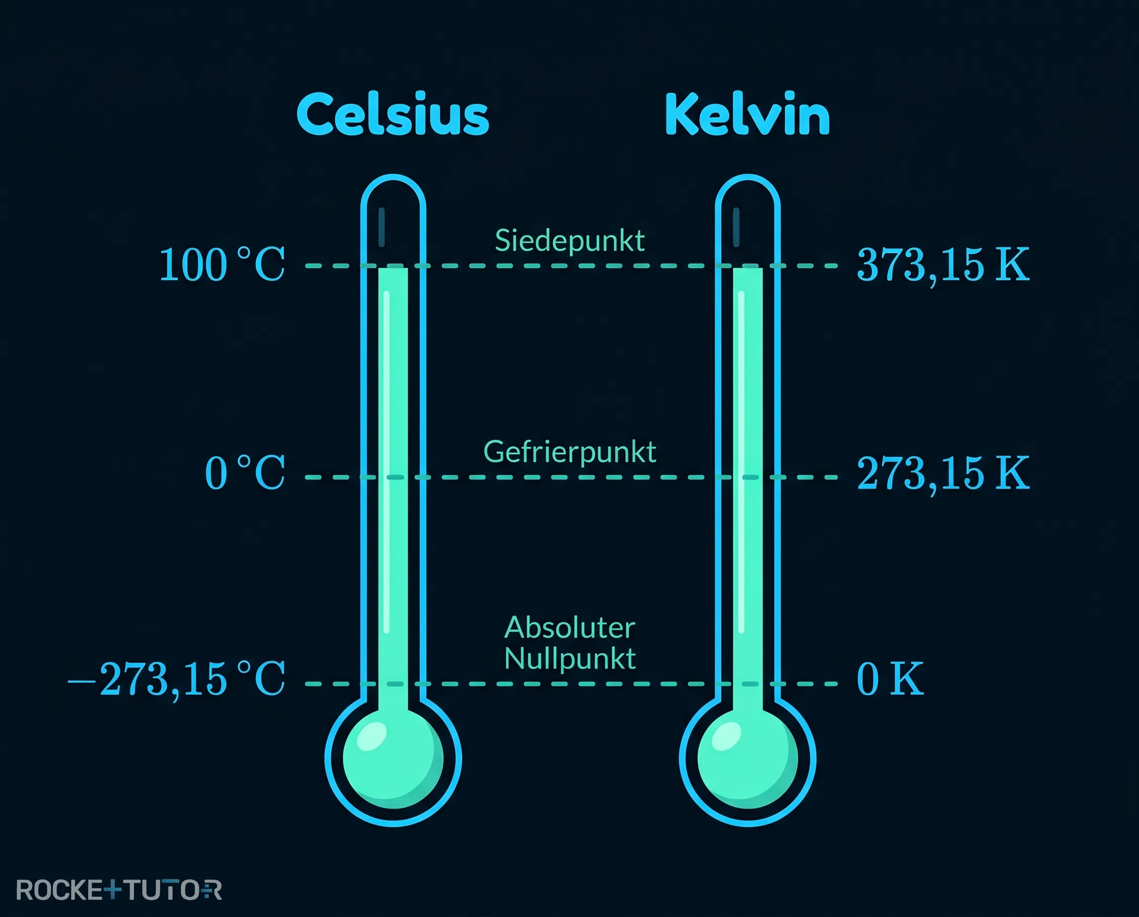 Thermometer Celsius und Kelvin