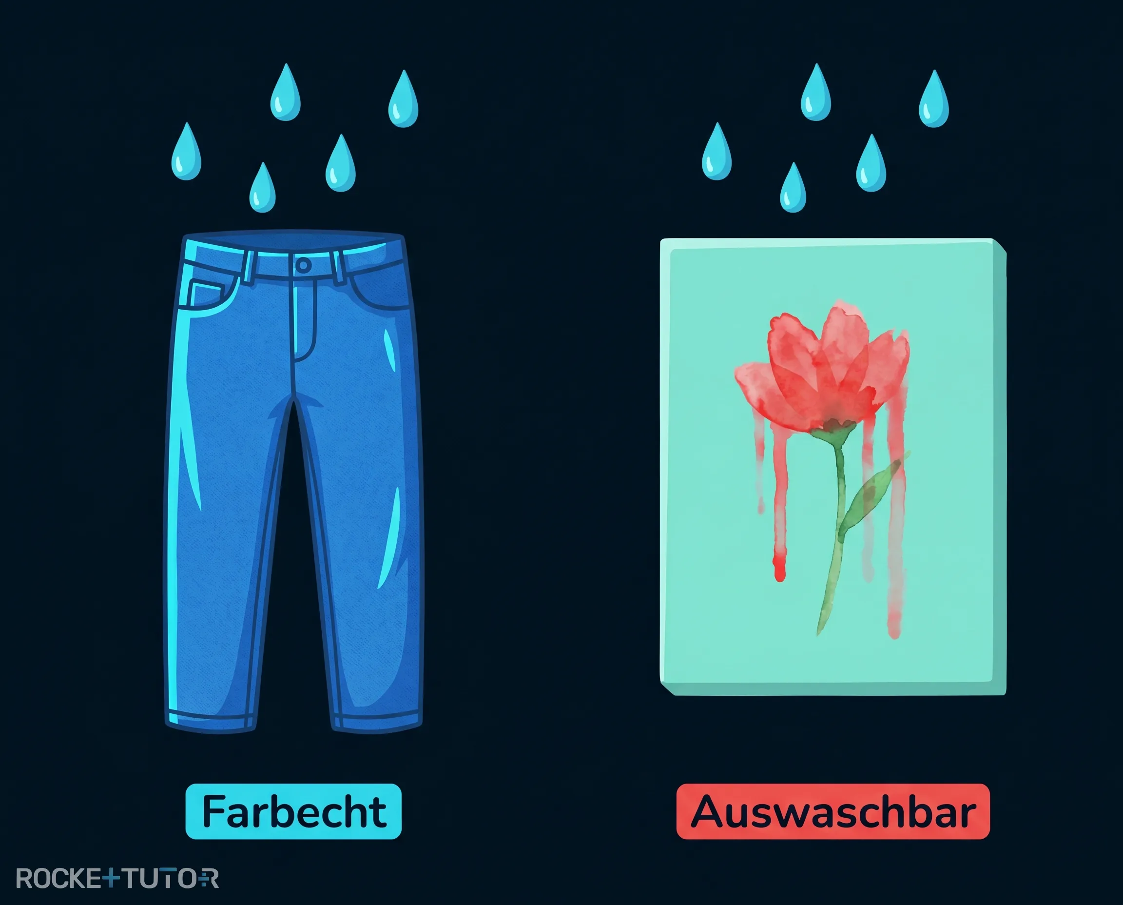 Bunte Textilien beim Färben