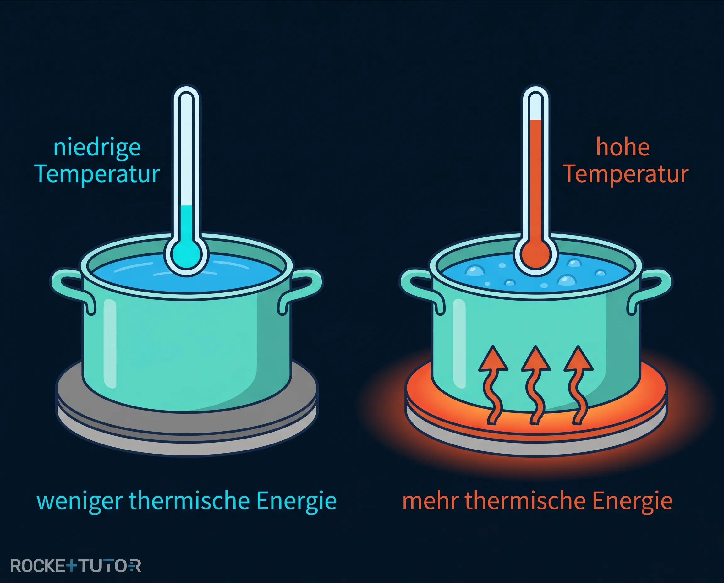 Thermische Energie beim Erwärmen und Abkühlen