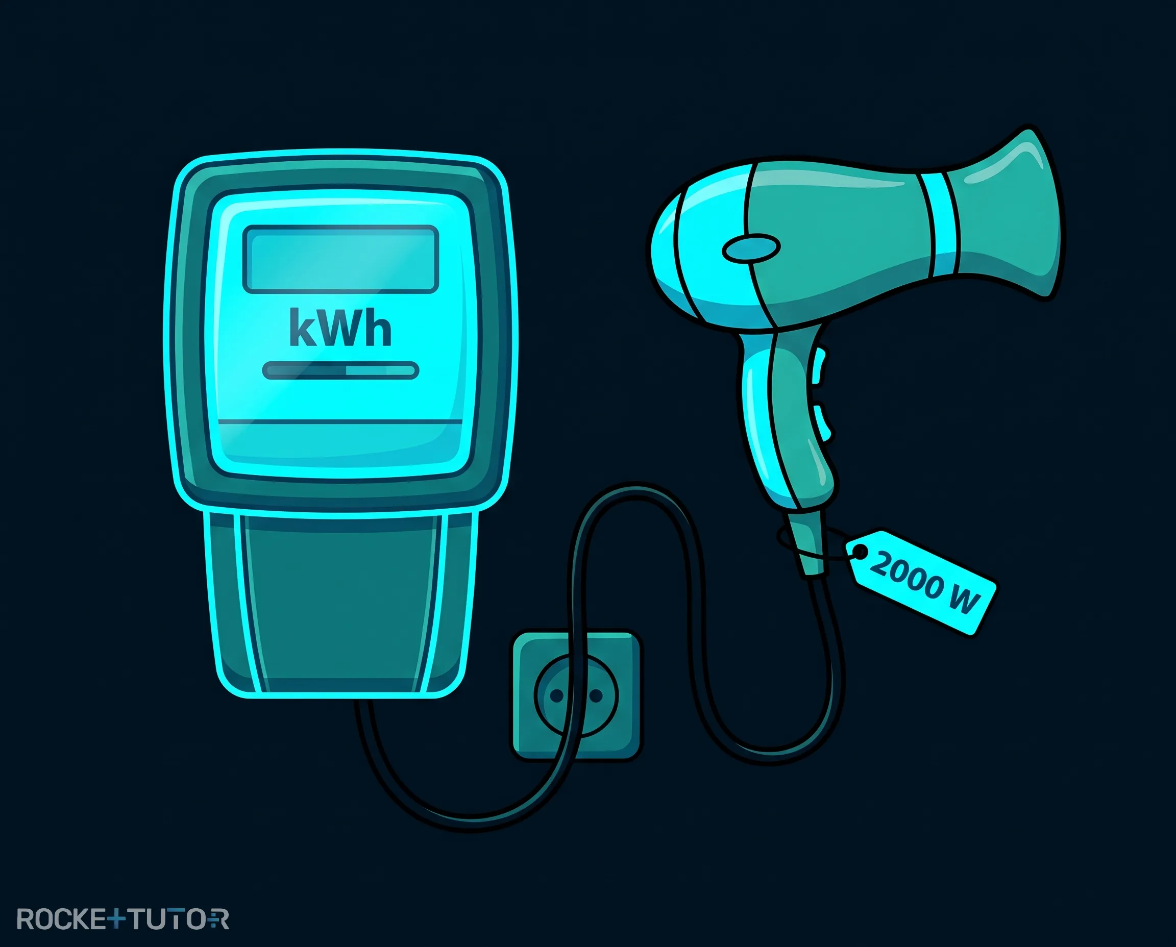 Stromzähler mit Kilowattstunden