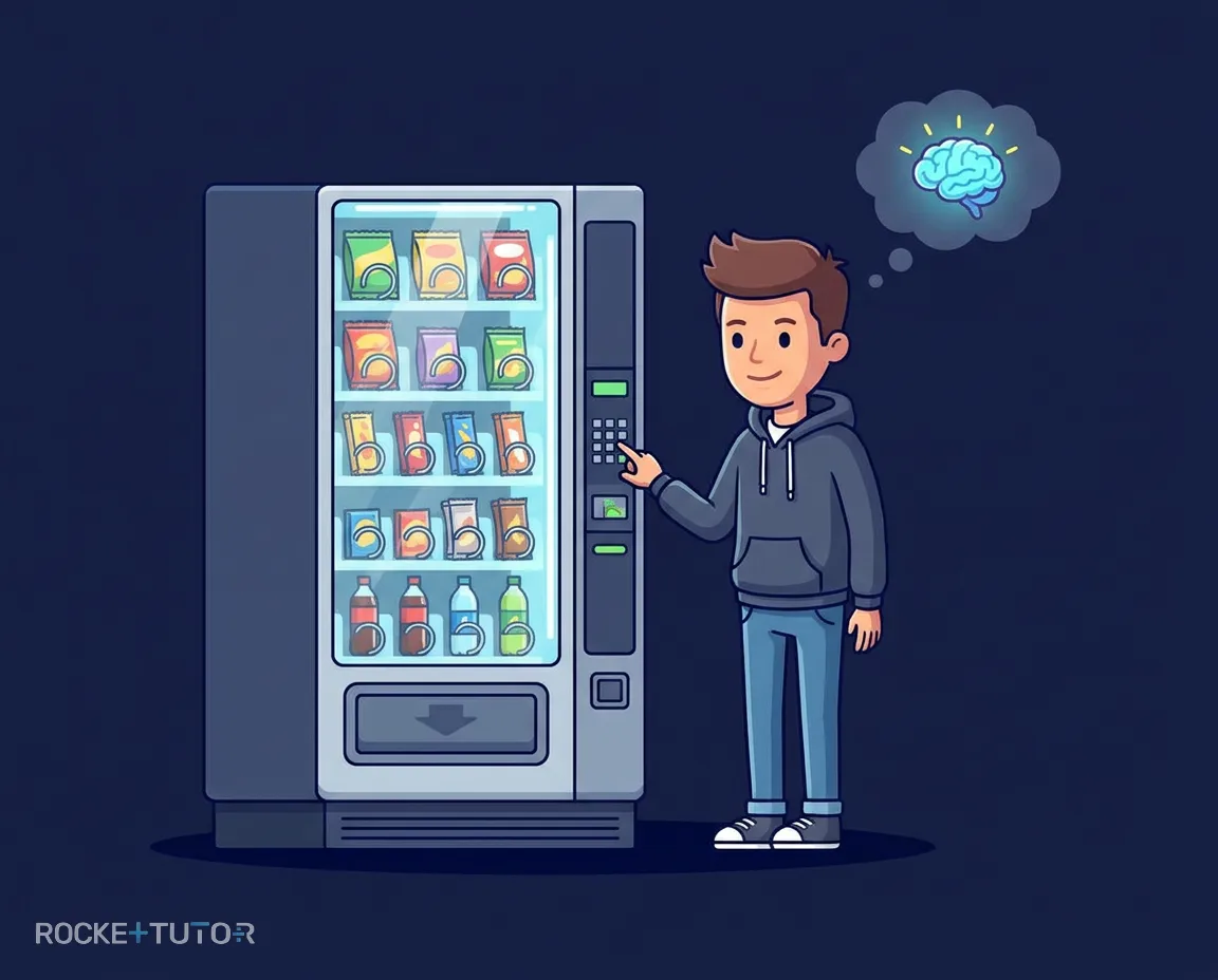 Snackautomat veranschaulicht Definitionsmenge