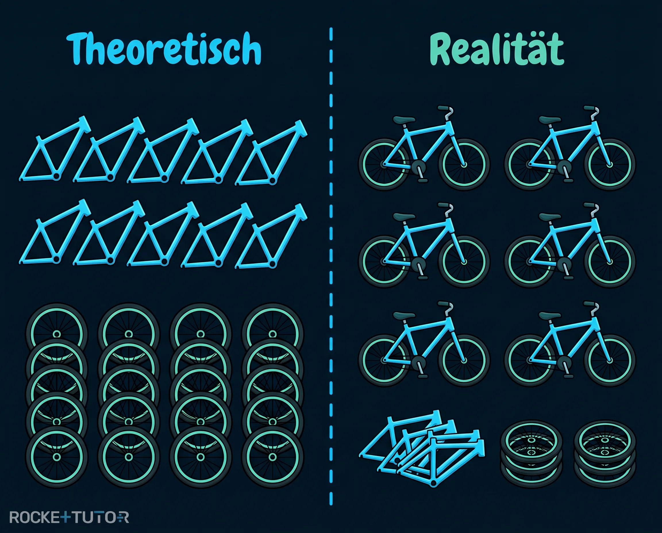 Fahrradfabrik Analogie für chemische Reaktionen