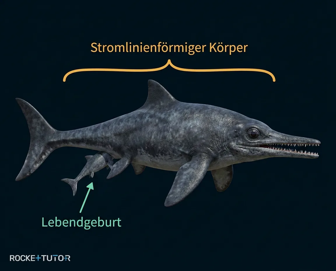 Ichthyosaurus im Wasser