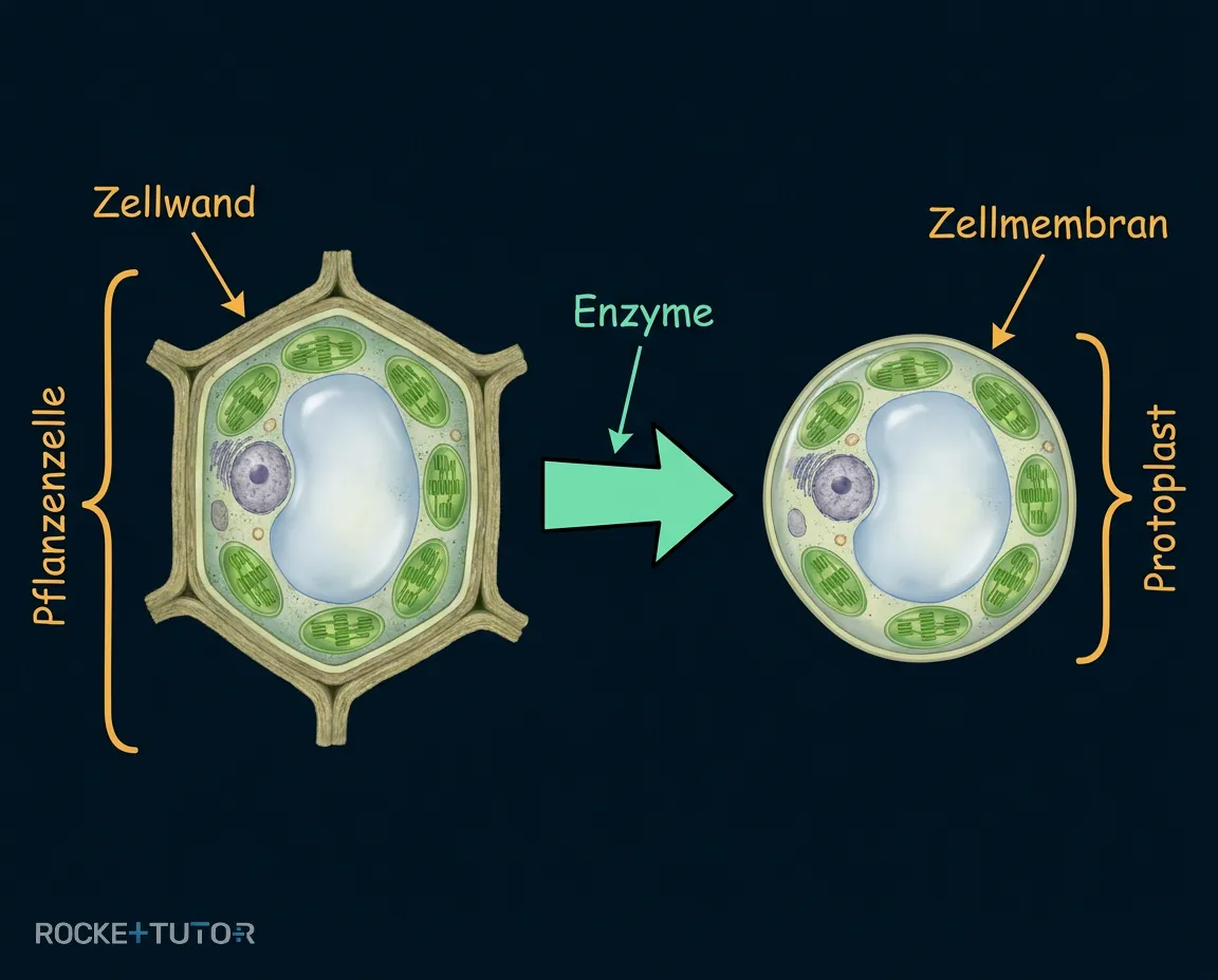 Pflanzenzelle ohne Zellwand Protoplast