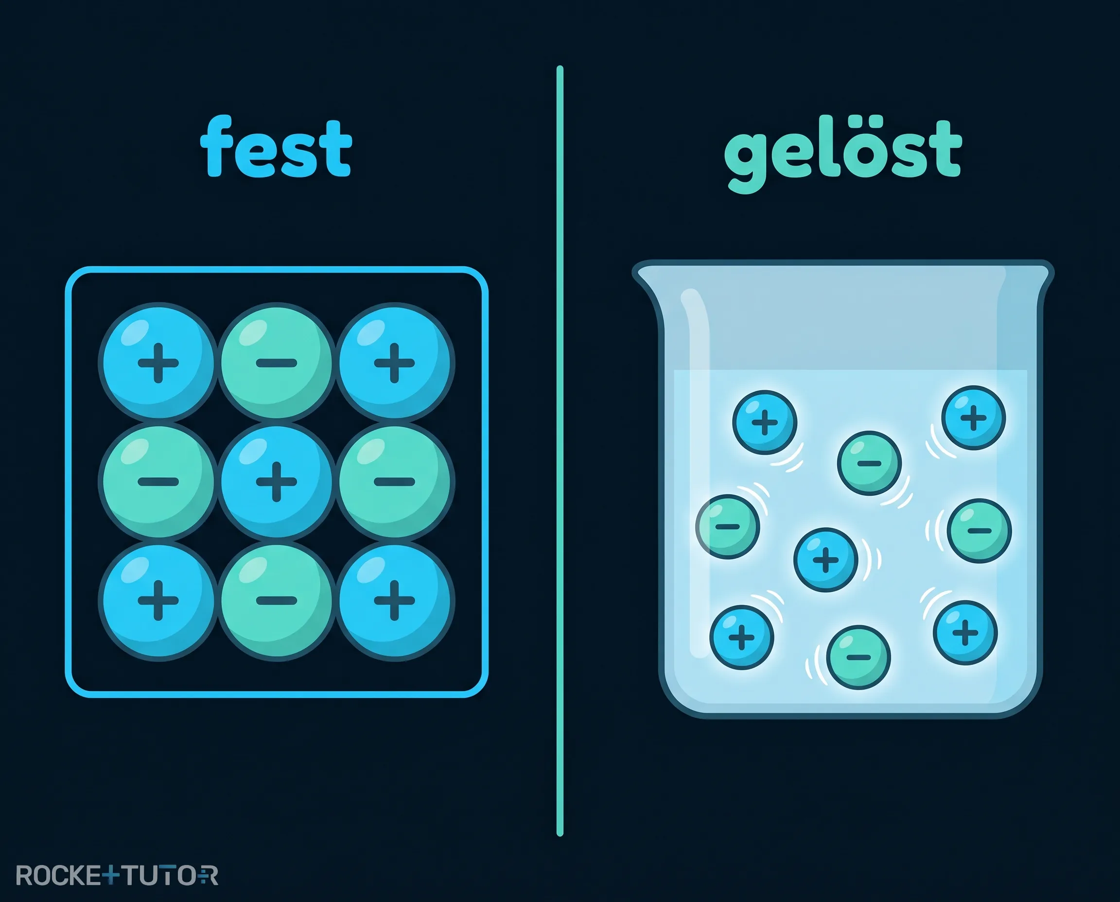 Ionen im Gitter und gelöst