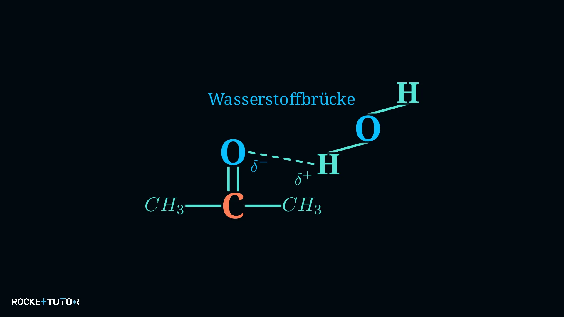 Wasserstoffbrücken mit Wassermolekülen
