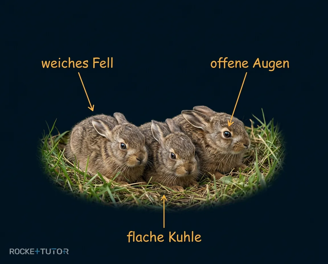 Tierbabys in einer Sasse