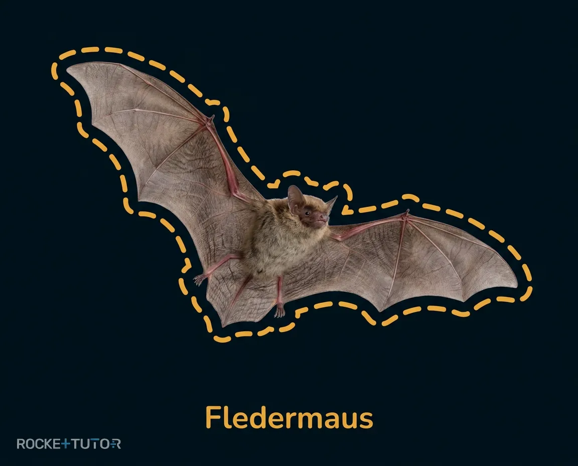 Fliegende Fledermaus am Nachthimmel