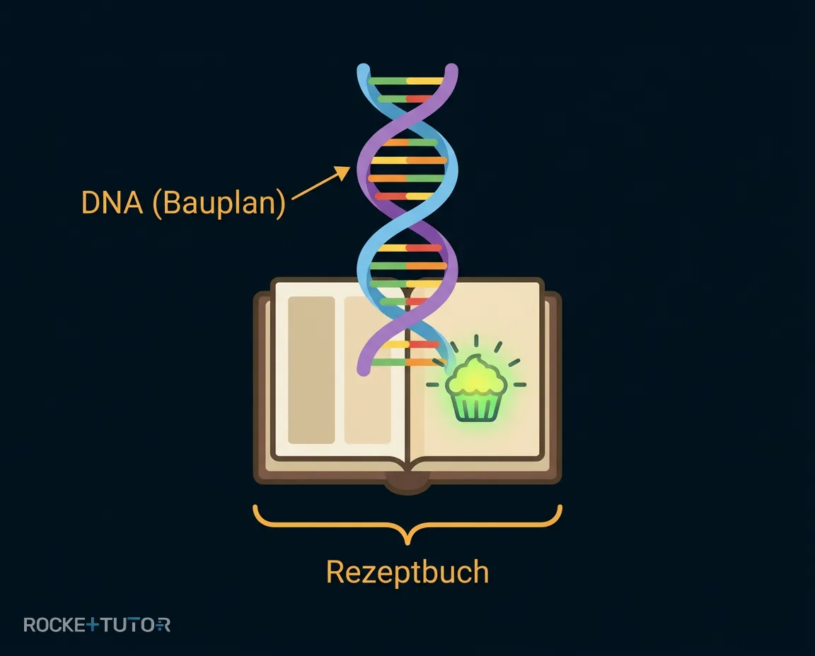 DNA und leuchtender Kuchen