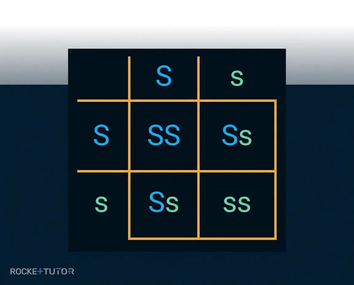 Punnett Quadrat schwarze weiße Mäuse