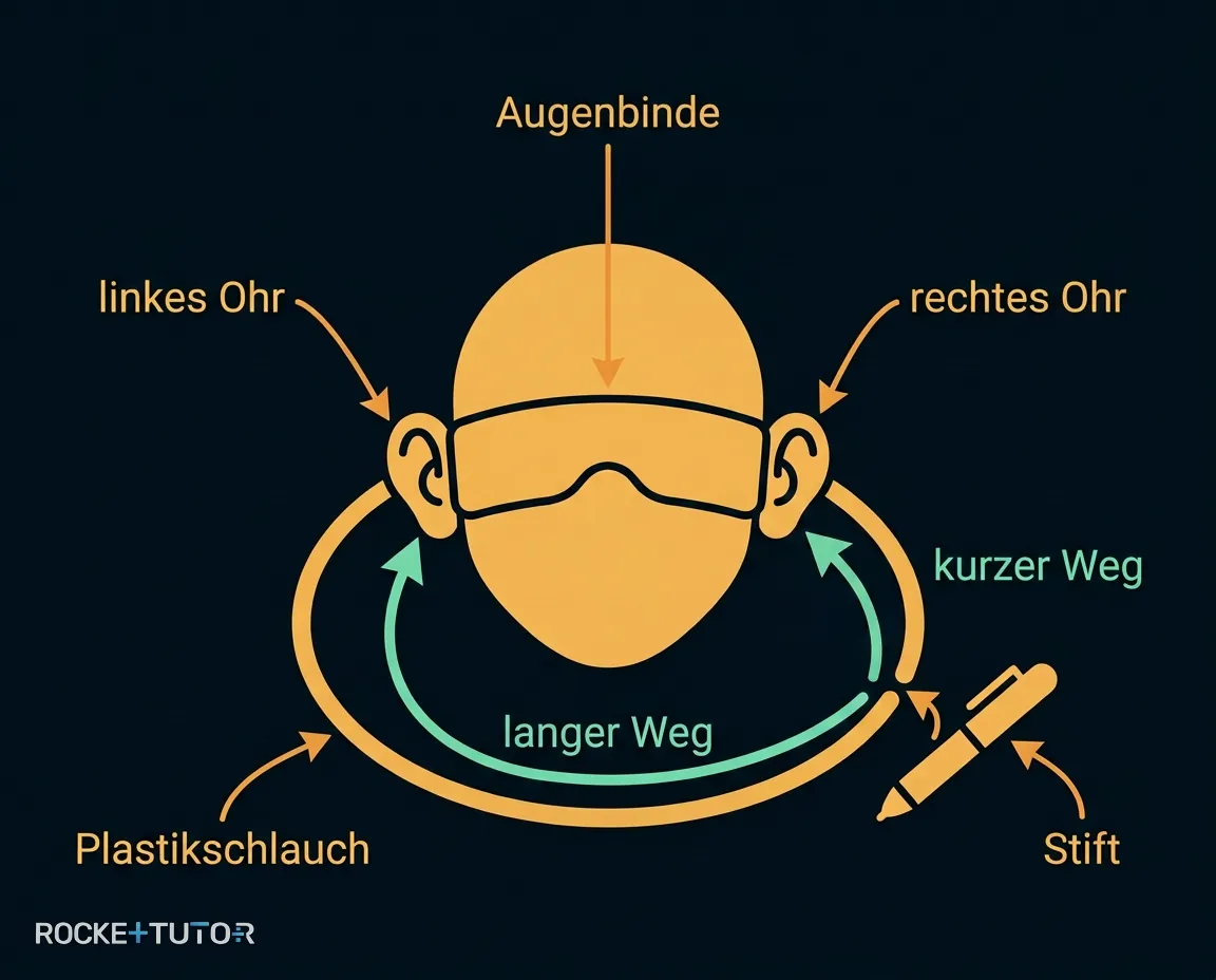 Schlauch-Experiment zum Richtungshören