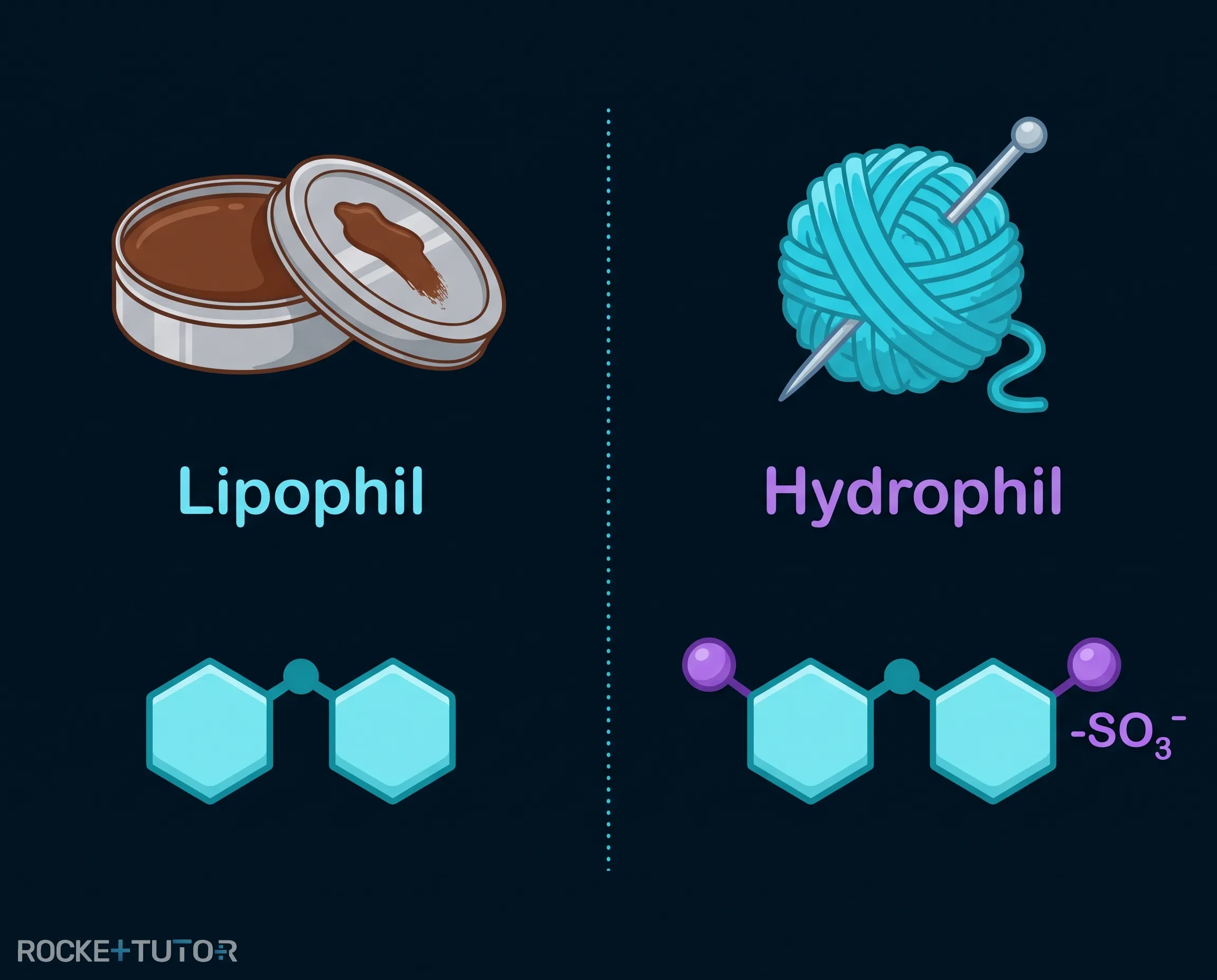 Hydrophile und lipophile Azofarbstoffe