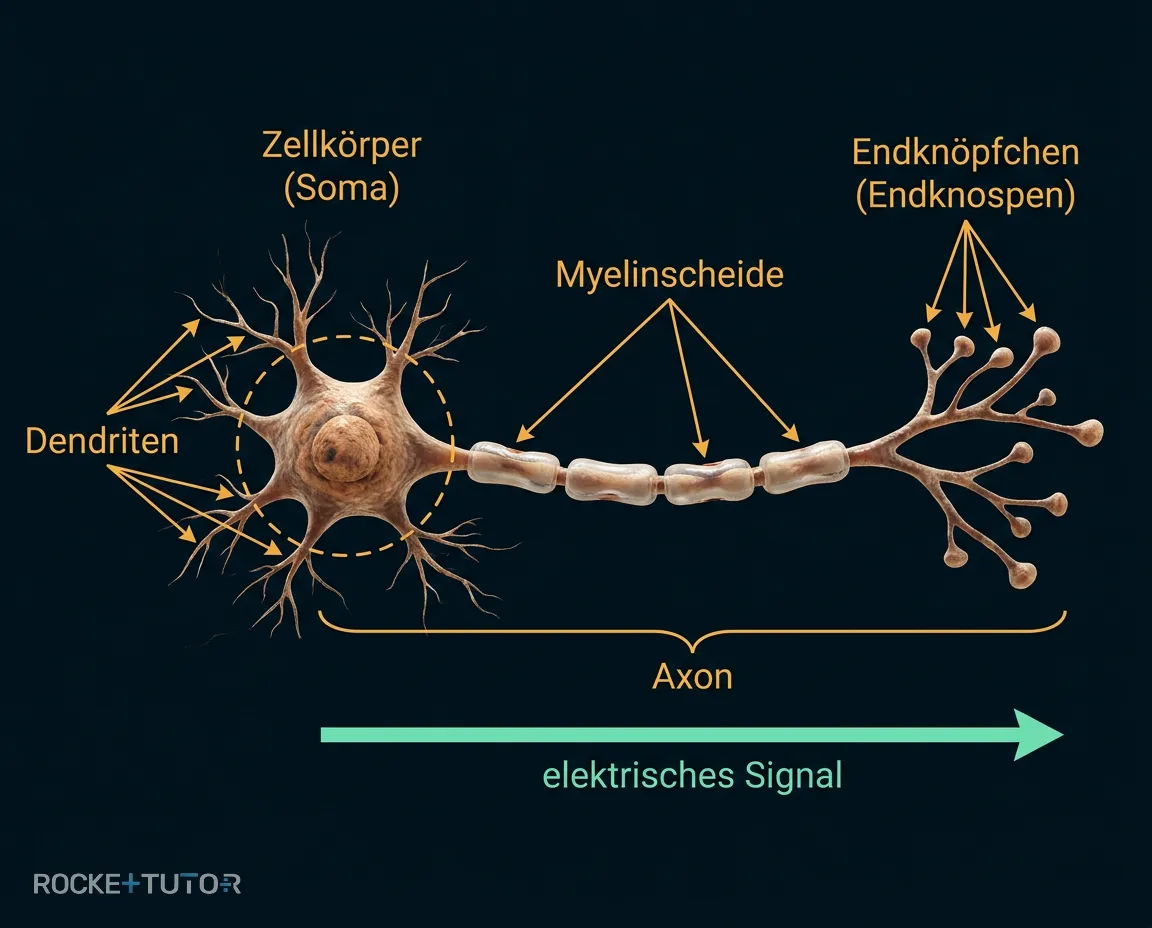 Aufbau einer Nervenzelle Neuron