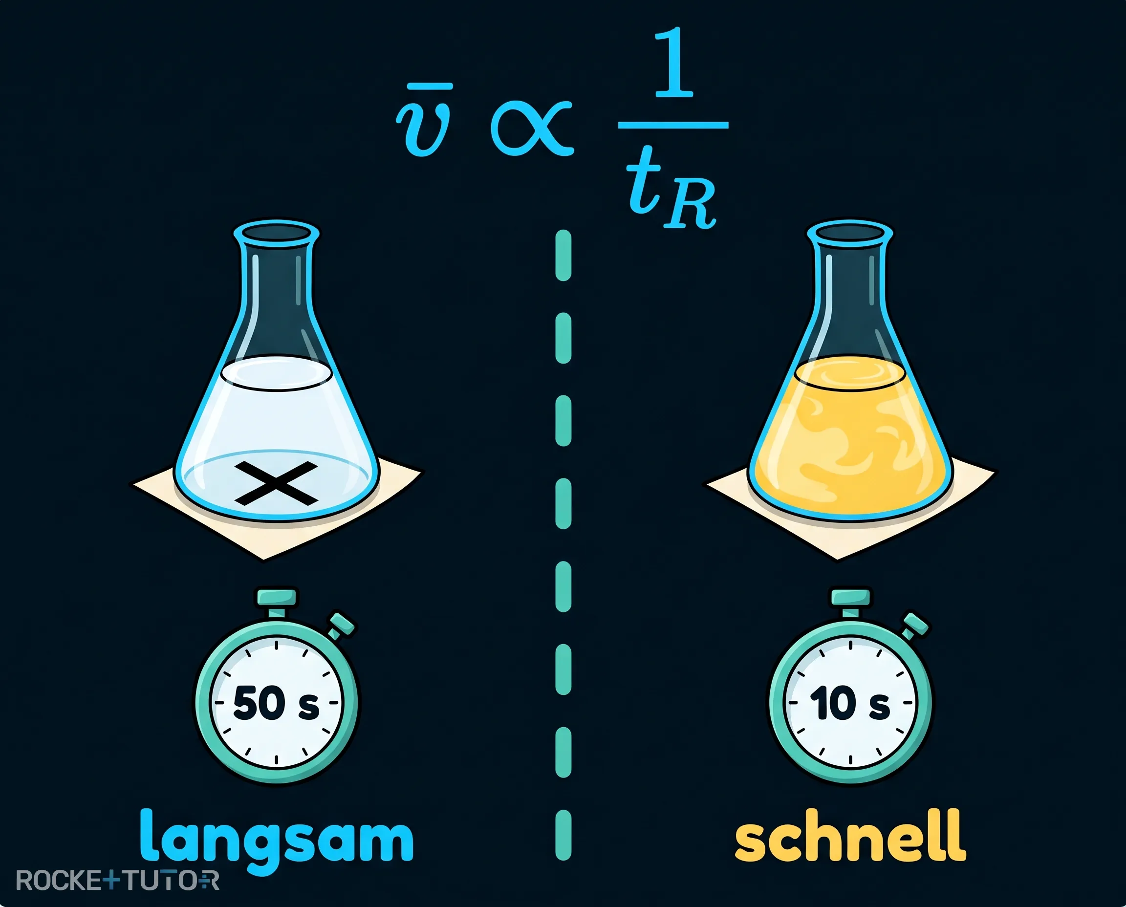 Diagramm zur Reaktionsgeschwindigkeit