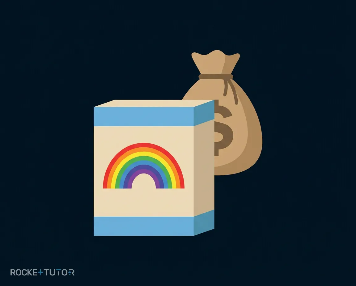 Regenbogen auf Produkten