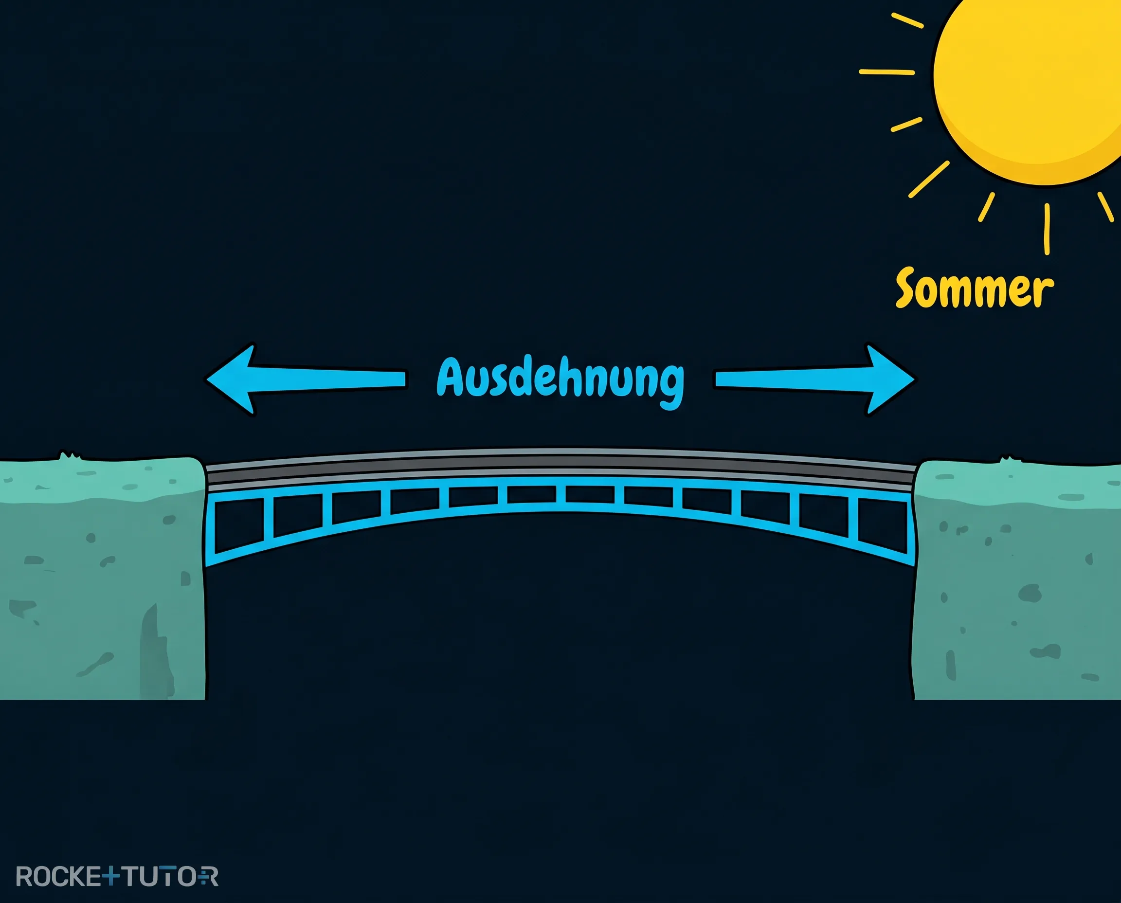 Autobahnbrücke im Sommer