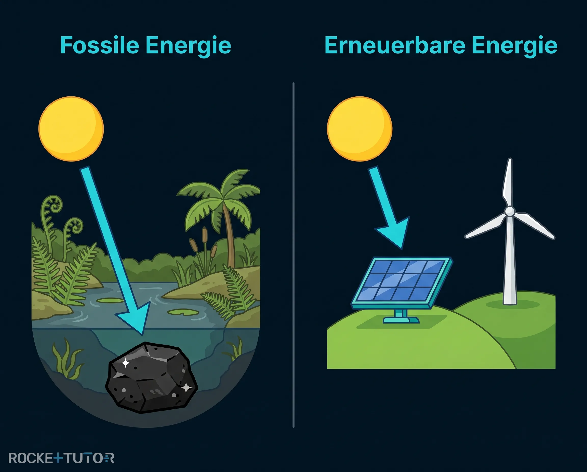 Erneuerbare und fossile Energiequellen