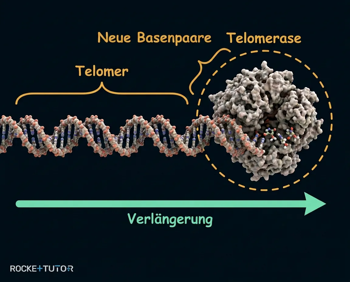 Telomerase baut Telomere auf