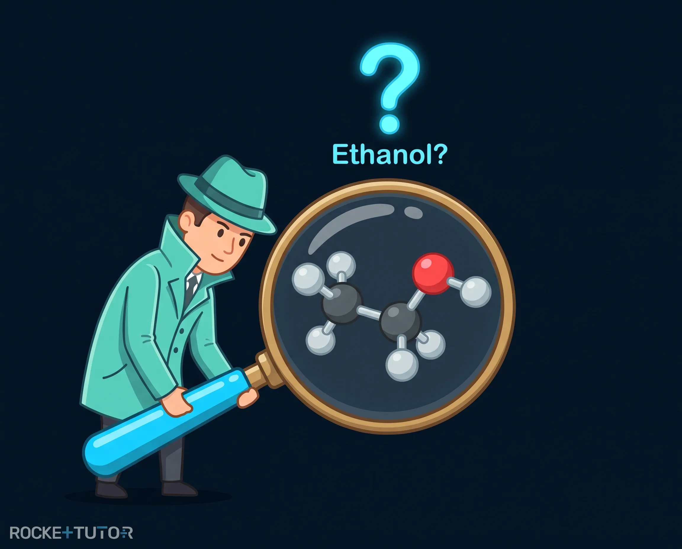 Chemiker untersuchen die Struktur von Ethanol