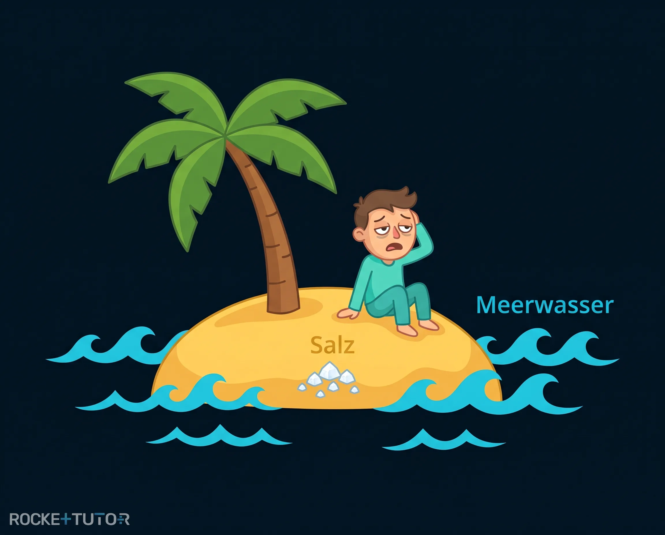 Insel mit Meerwasser