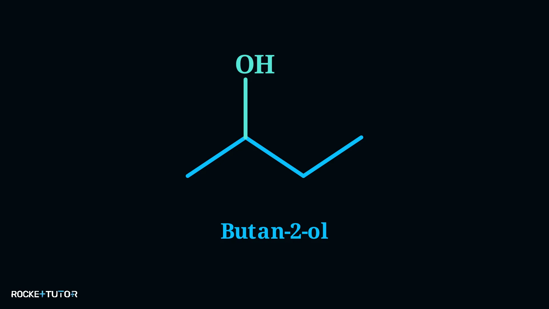 Skelettformel von Butan-2-ol