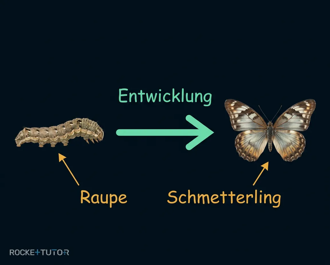 Raupe wird zum Schmetterling