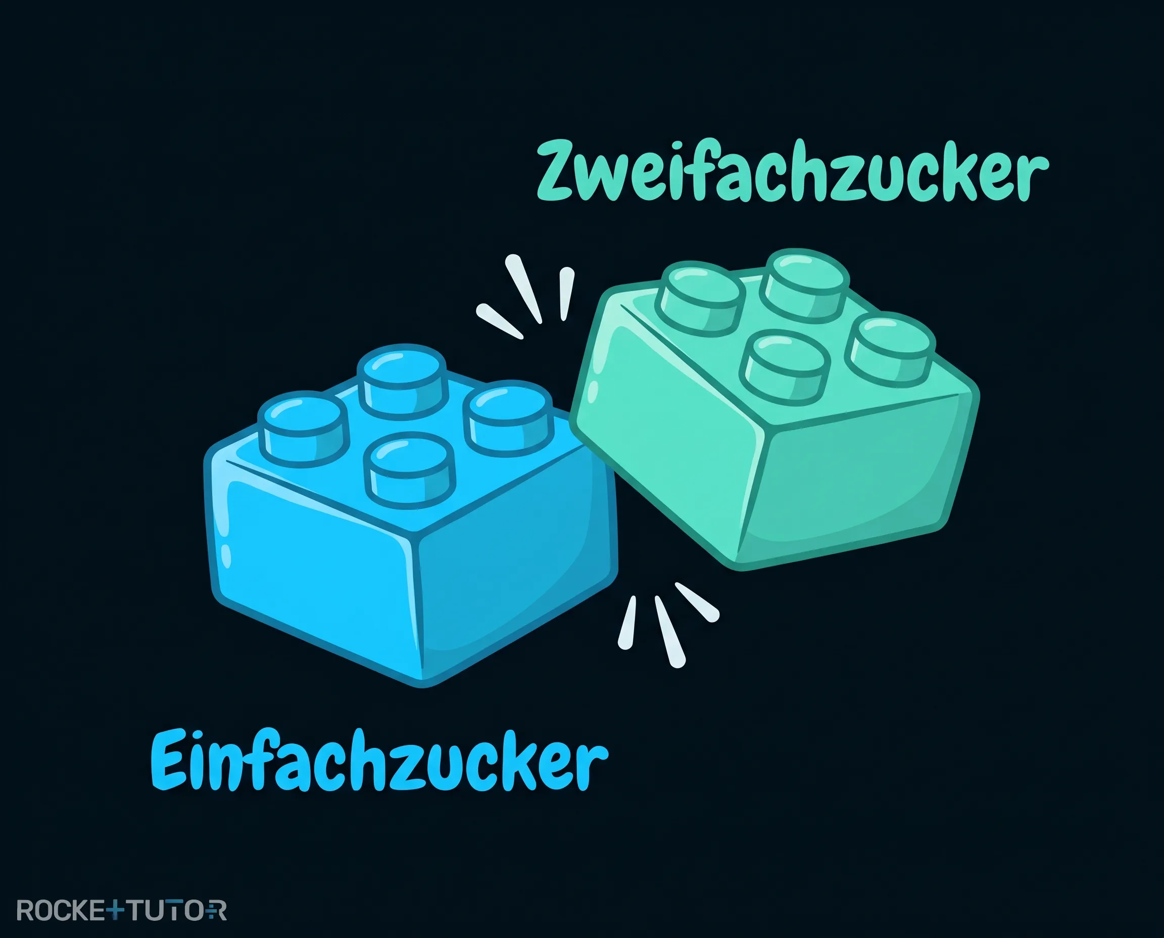 Legosteine als Symbol für Zuckerbausteine