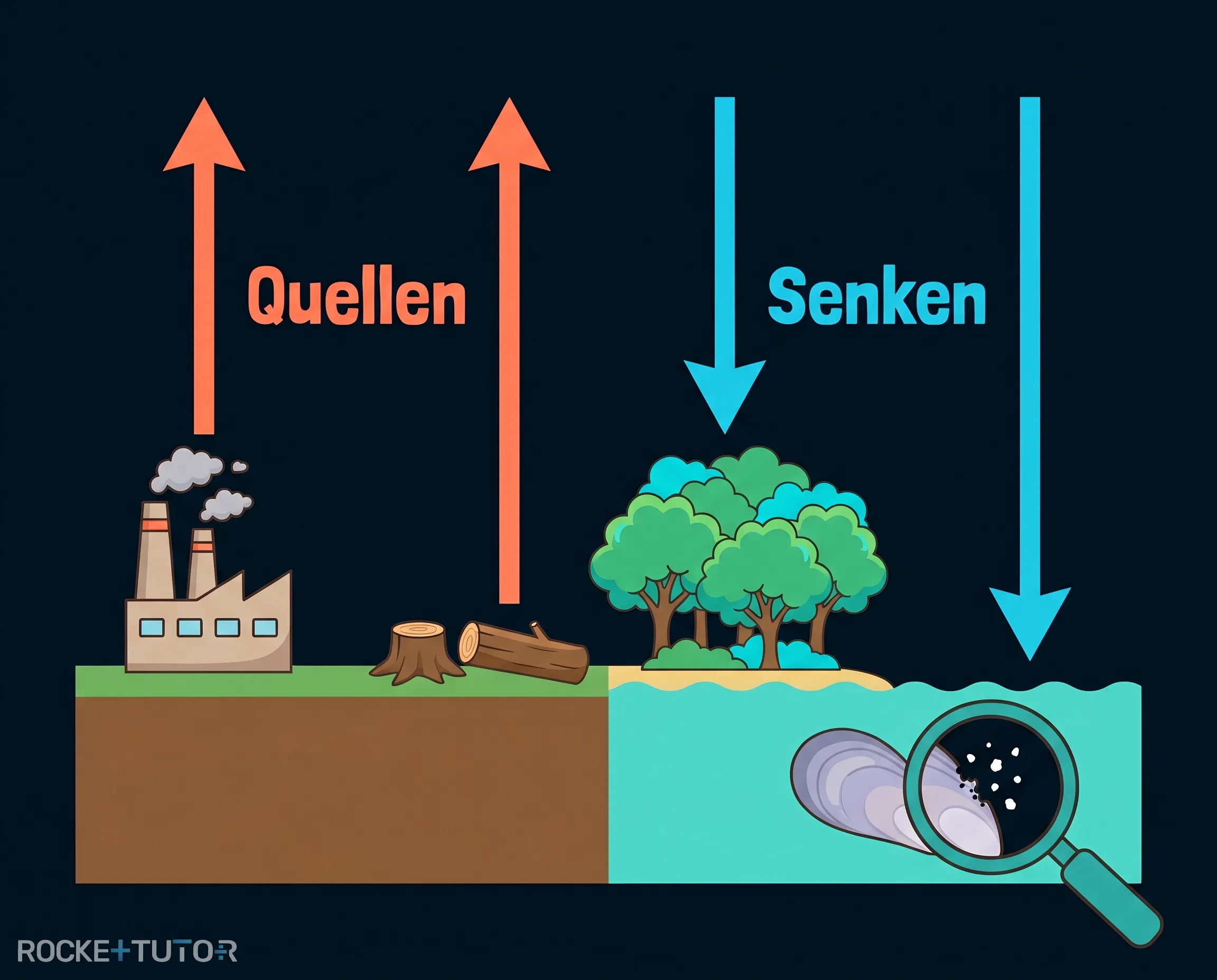 CO2 Quellen und Senken